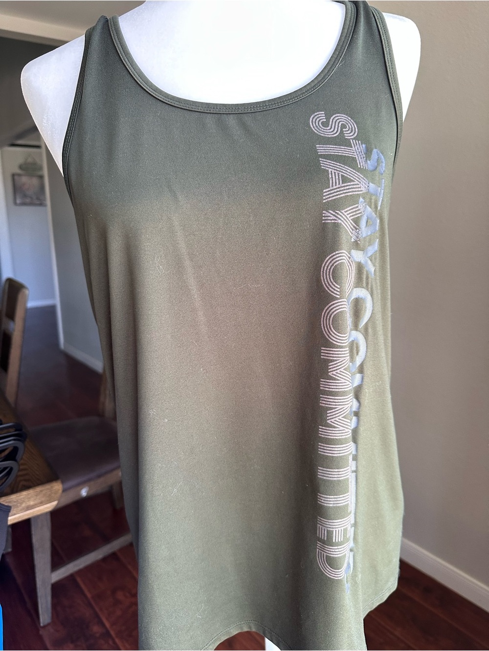 Champion Olive Green Graphic Tank Top